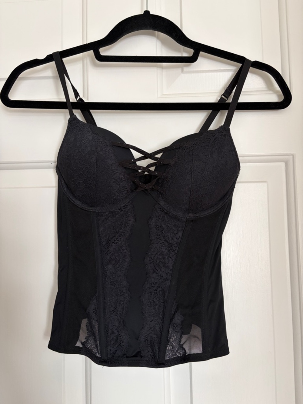 La SENZA Black Lace Bustier Cami